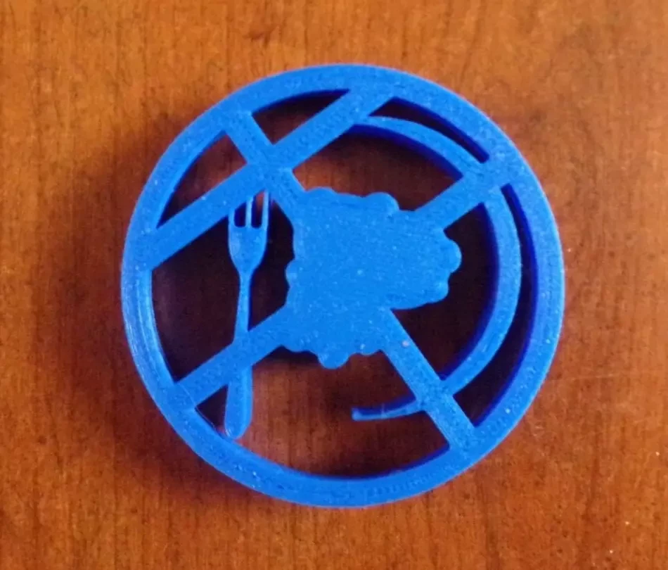 emporte pièce 3D geprint voedselbord PLA ongeveer 6,5 x 6,5 x 1 cm – photo 2